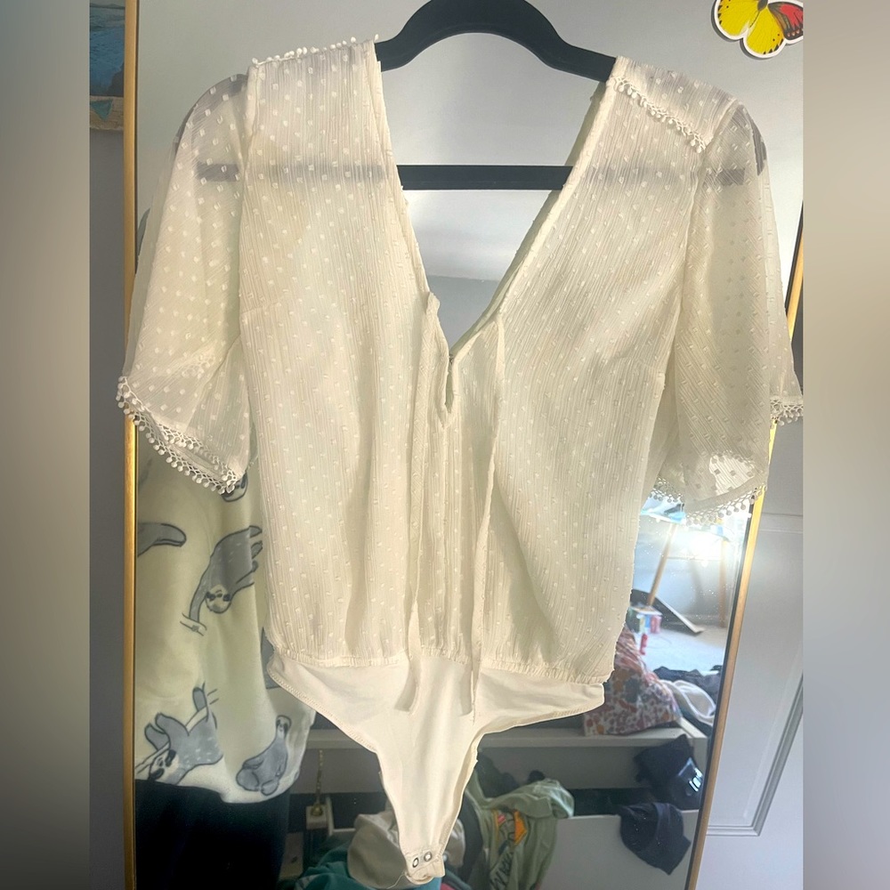 Abercrombie White Bodysuit